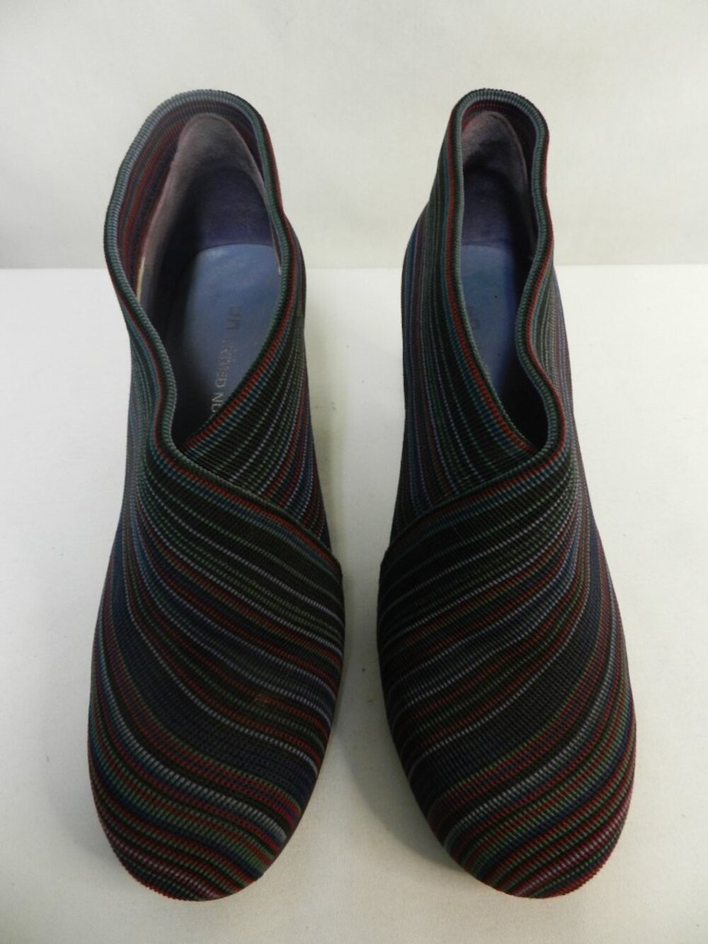 United Nude Stretch Striped heels pumps shooties ankle Size Sz 38 US 8 - Picture 4 of 14